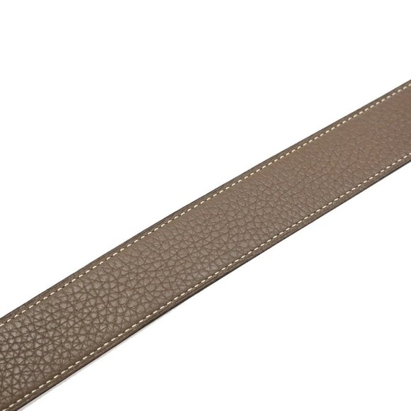 HERMES Chaine D'ancre Reversible Buckle Belt 30mm Leather #80 Brown BK 83RL318 - Picture 11 of 13